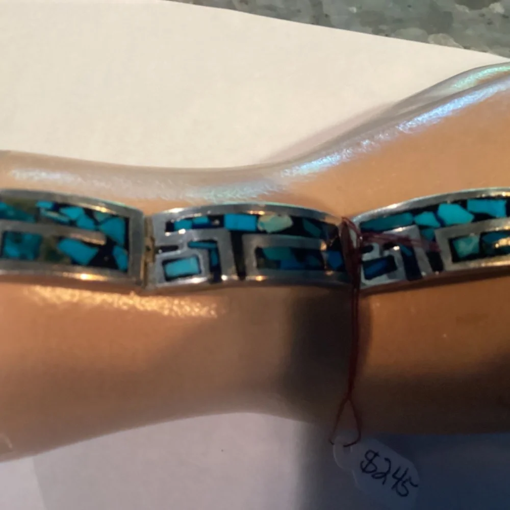 Turquoise BRACELET. Sterling stunning design. Must see - Picture 8 of 12